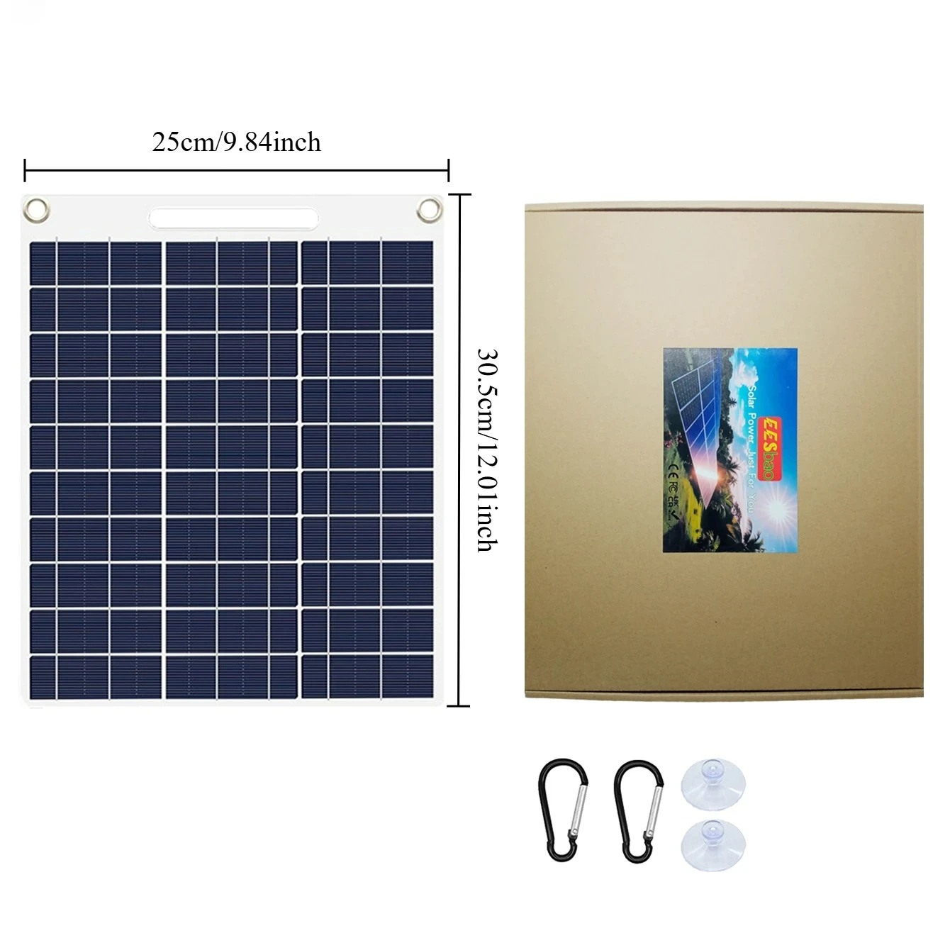 Caricatore Solare Portatile 5V 15W 20W con Doppia Porta USB, Ricarica Rapida, Impermeabile, Power Bank Solare per Campeggio, Escursionismo, Emergenze all'Aperto - Image 6