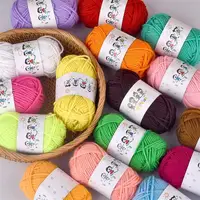 25g Milk Cotton Crochet Yarn Hand Knitting Wool Yarn Needlework Dyed For Crochet Crafts Sweater Hat Dolls Scarf DIY Knitting 1