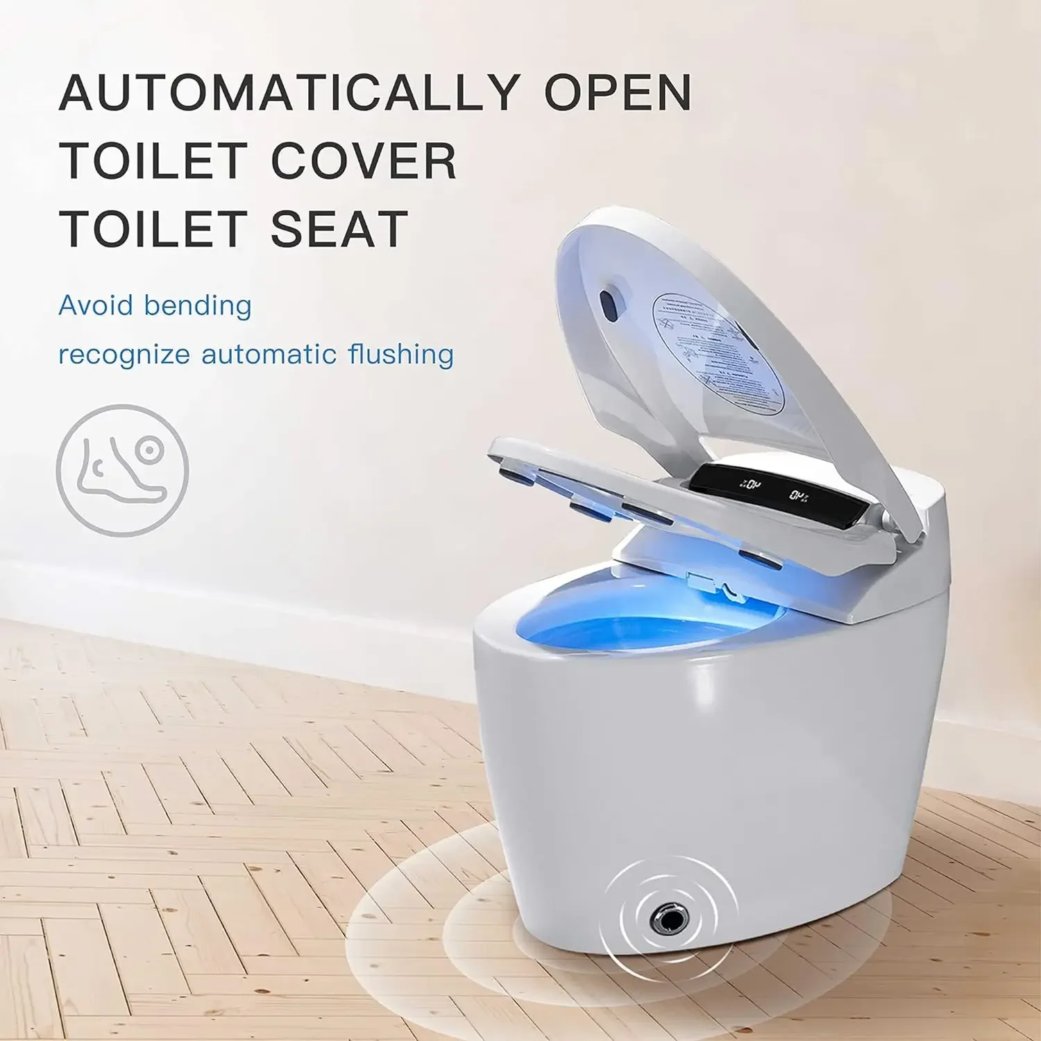 YYHC-Economy modern automatic foot induction flush luxury remote control toilet seat toilet integrated 2