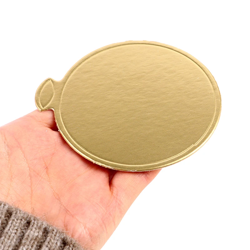 Cake Board 10 Pcs 8cm/9cm Round Cake Board Mousse Pad Card Dessert Baking Pastry Display Tray Disposable Cake Gasket Accessories