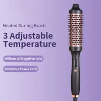 New Design Electric Round Hair Brush Rotating Electric Hair Brush Ceramic Ionic Heat Curling Brush 2