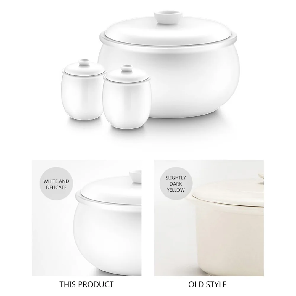 Household Multi Cooker Electric Stew Pot White Porcelain Water-proof Bird's Nest Stew Pot Cooking Machine