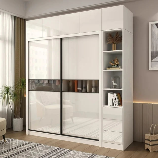 Modern Style Wardrobe, Solid Wood, Sliding Door Wardrobe, Customizable, Quality Hardware, Suitable for Bedroom Hotel 5 Modern Style Wardrobe, Solid Wood, Sliding Door Wardrobe, Customizable, Quality Hardware, Suitable for Bedroom Hotel 5