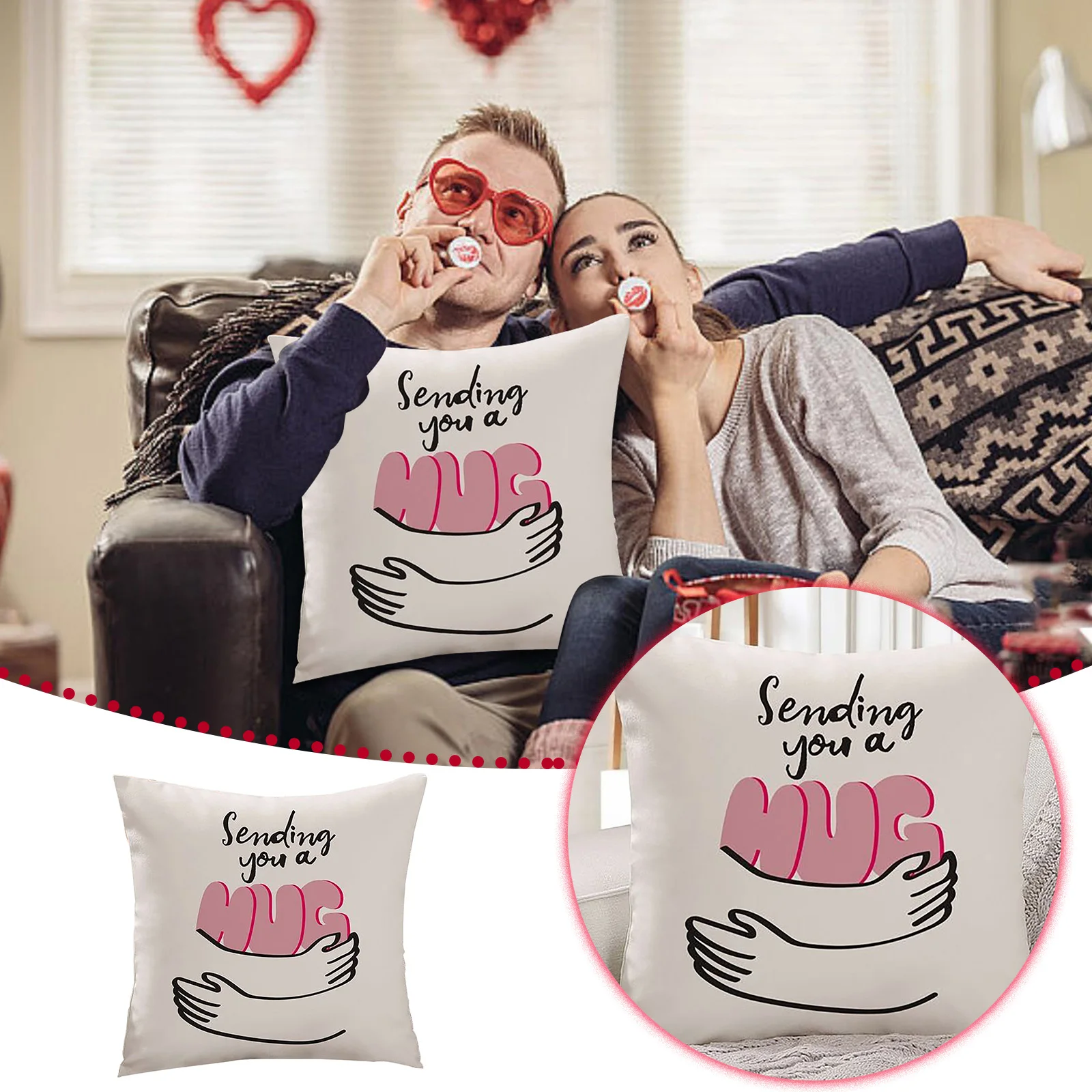 

Flannel Pillowcases Size Valentine's Day Printed Pillow Cover Pattern And Text Printed Pillow Cover Linen Bohemian Couch Pillows