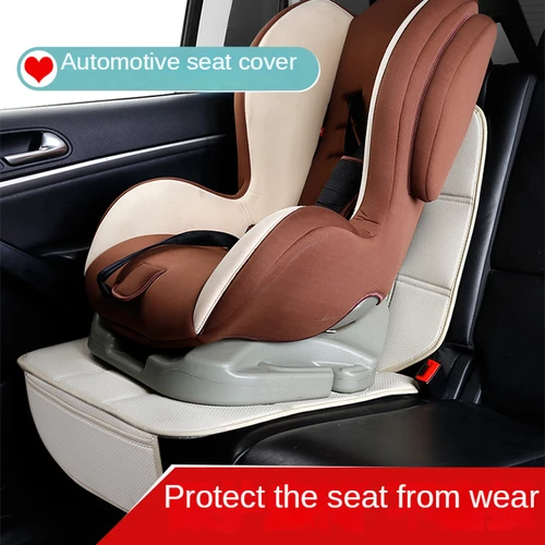 아동용 가죽 카시트 보호대 커버, 어린이 안전 뒷좌석 패드 매트, ISOFIX 인터페이스 보호 담요 쿠션 2