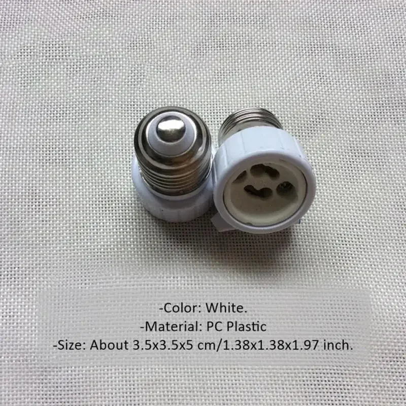 Description Picture 4 of item6 Pcs E27 to GU10 Lamp Holder Adapter Converter Light Bulb Plug Socket Adoaper Plastic