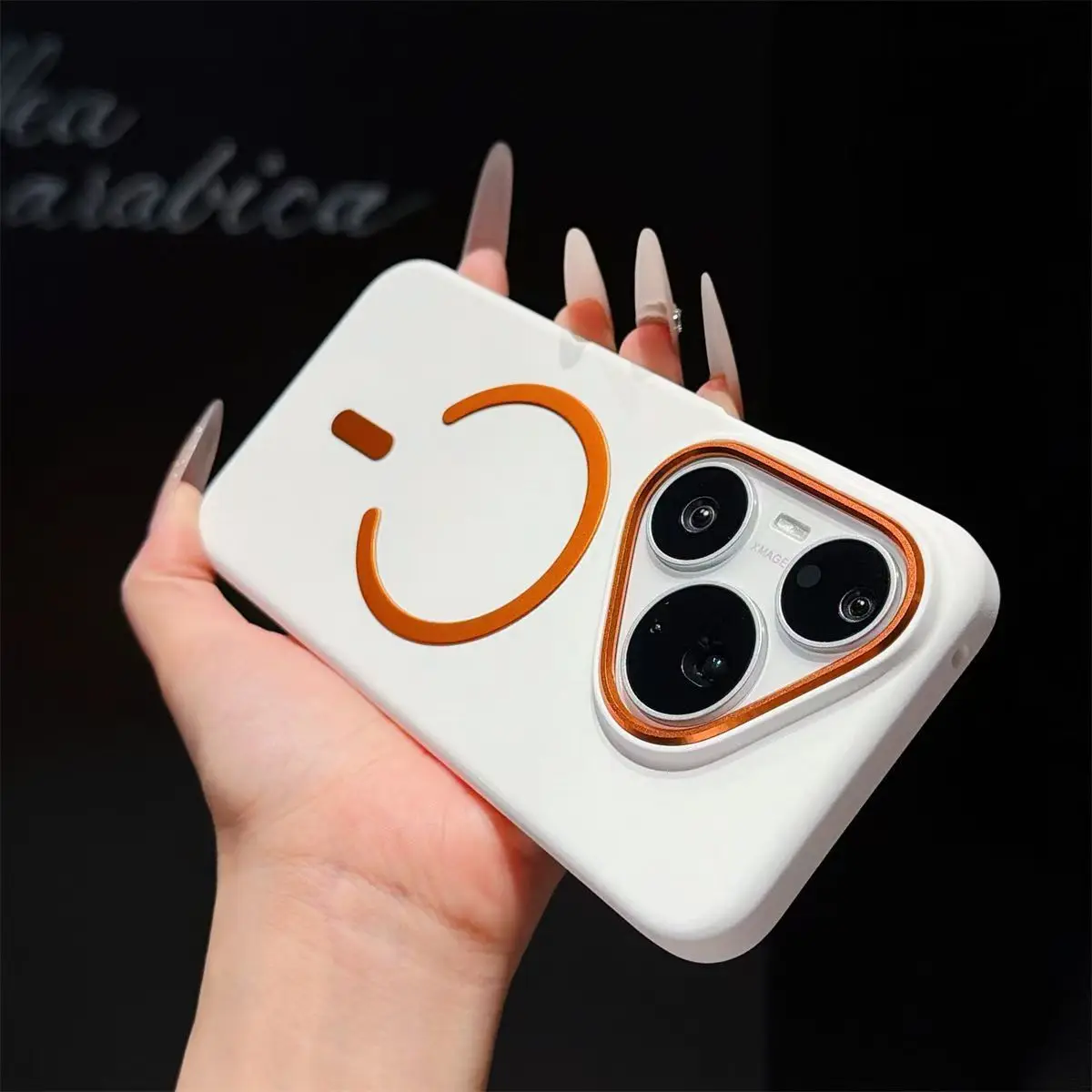Luxury Matte Frosted Metal Button Drop Protection Phone Case with Magnetic Cover