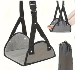Adjustable Travel and Office Foot Hammock for Comfortable Leg Support (LIGHT GRAY)