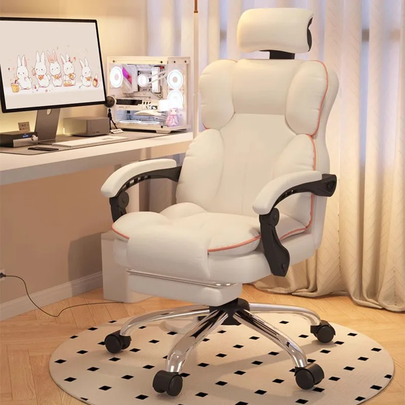 Normal Fancy Support Reclining Office Chair Relax Neck Pillow Living Room Chairs Chaise Gaming Silla Oficina Office Furniture gaming computer office ergonomic desk chair armrests neck pillow and built in lumbar adjustment living room chair sofa armchair