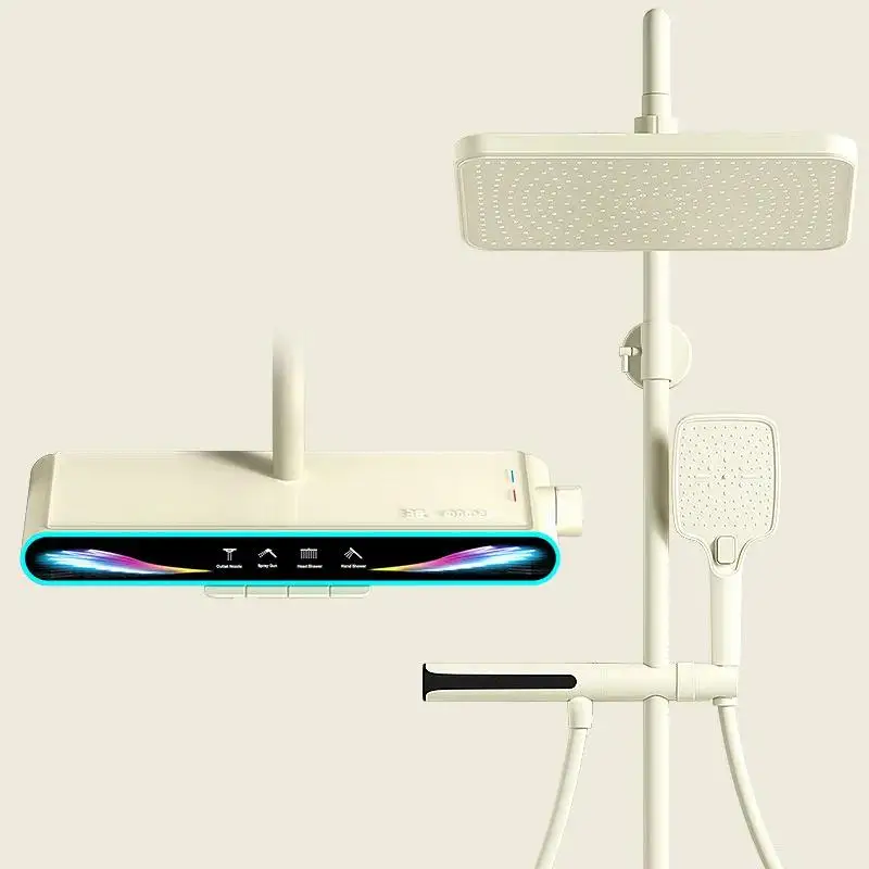 สมาร์ทดิจิตอลจอแสดงผลชุดฝักบัวห้องน้ําสายฝนร้อนเย็นชุดฝักบัวก๊อกน้ําชุด Booster Bath หัวฉีด 1