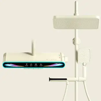 สมาร์ทดิจิตอลจอแสดงผลชุดฝักบัวห้องน้ําสายฝนร้อนเย็นชุดฝักบัวก๊อกน้ําชุด Booster Bath หัวฉีด 1