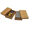 Playing Card Wooden Box Pushpull Closed Switch Primary Paintfree Bamboo Box Creative Square  Custom Playing Card Universal Box 1