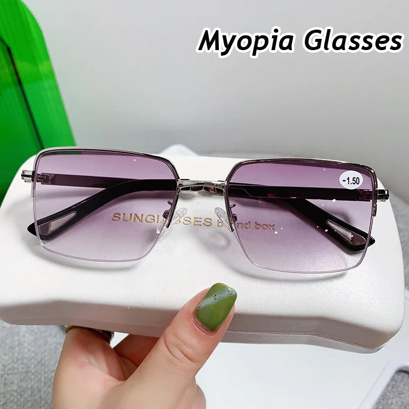 

Finished Ladies Myopia Glasses Business Men's Minus Eyeglasses with Diopter 0 To -4.0 Optical Nearsighted Spectacles Eyewear