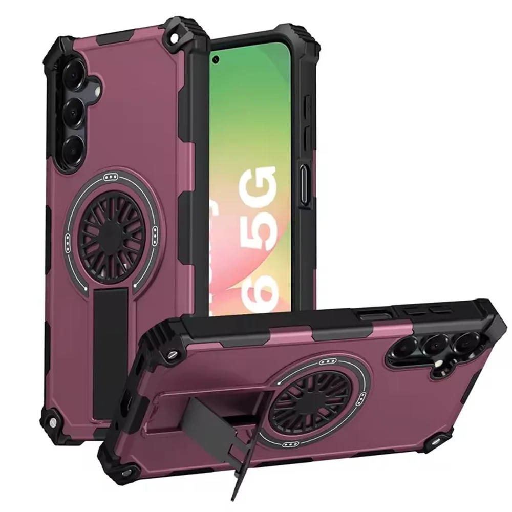 Magnetic Folding Stand Armor Phone Case with Magsafe Dual Layer Military Cover