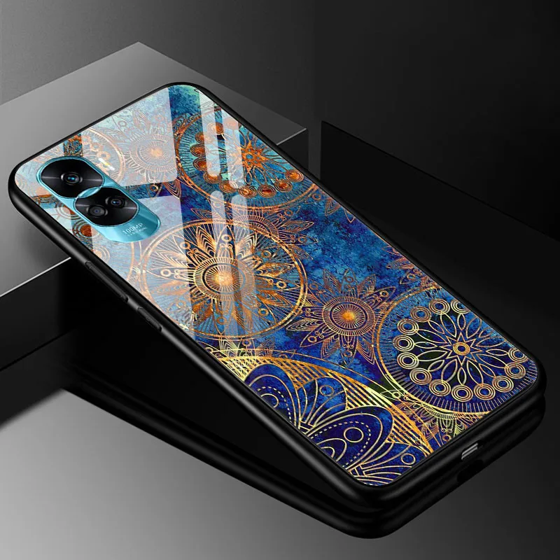 Luxury Tempered Glass Phone Case with Bumper - Cute Design