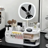 White Drawer Makeup Storage Box Large Capacity Plastic Jewelry Cosmetic Organizer Lipstick Skin Care Sundries Container for Home 2