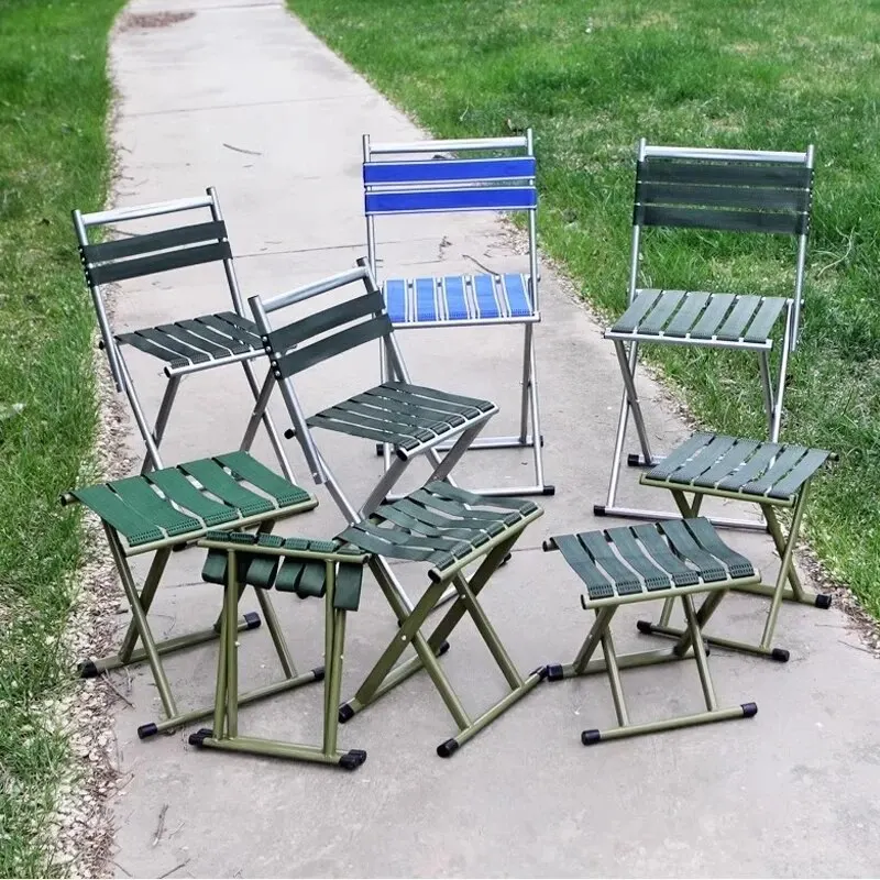 Outdoor Portable Folding Chairs Fishing Chairs Horse Shaped Benches