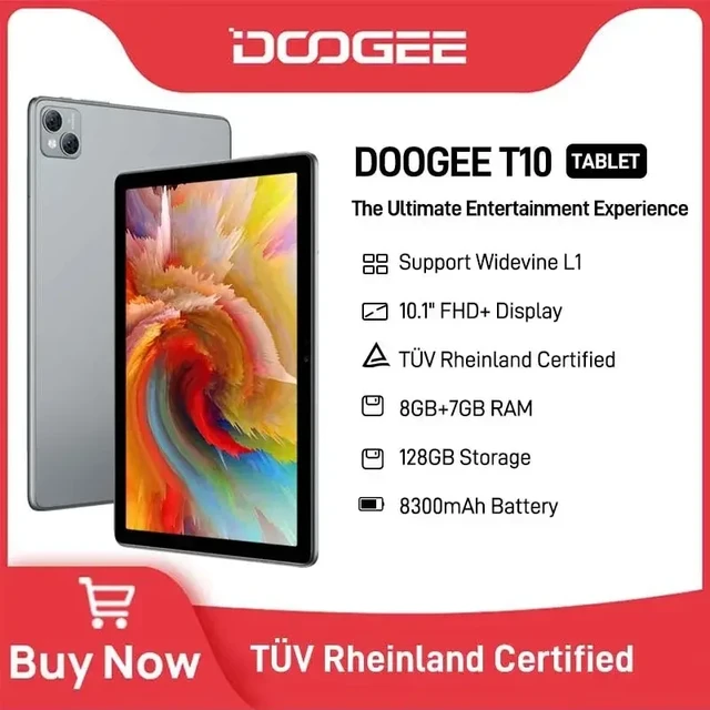 Premiere mondiale DOOGEE T10 Tablet Pad 8GB + 7GB RAM Octa Core