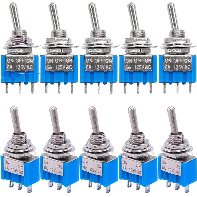 10Pcs-DIY-Toggle-Switch-ON-OFF-ON-ON-ON-3Pin-3-Position-Latching-MTS ...