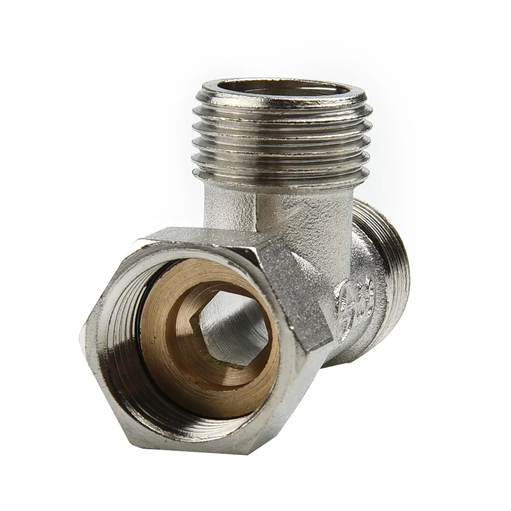 Toilet 304 Copper T Adapter G1/ 2" T-Valve Diverter Valve Three Way Device Hole Water Pipe For Bath Bidet Sprayer Shower NEW