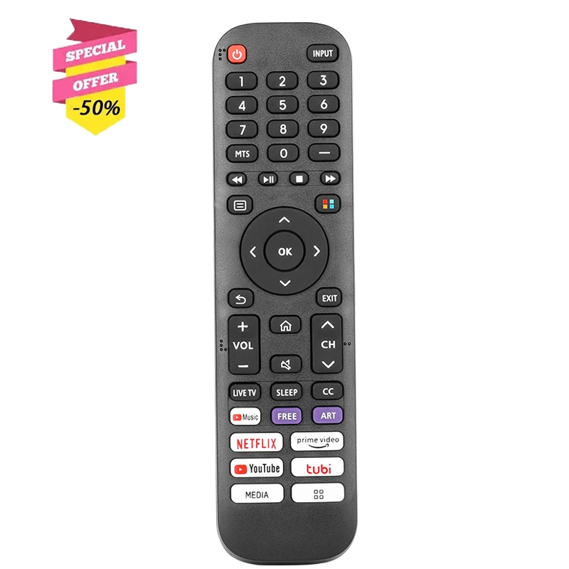Telecomando En2C30H Per Hisense Smart Tv 43 H6G 50 H6G 55 H6G 65 H6G 43 V6G 50 V6G 55 V6G 65 V6G 43 H77G 50 H77G 55 H77G 65 H77G 43 A60H