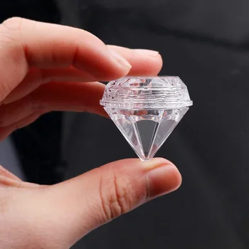 10Pcs/set Plastic Transparent Diamond Cream Box Portable Travel Cream Bottle Women Jewelry Storage DIY Crystal Beads Boxes 1