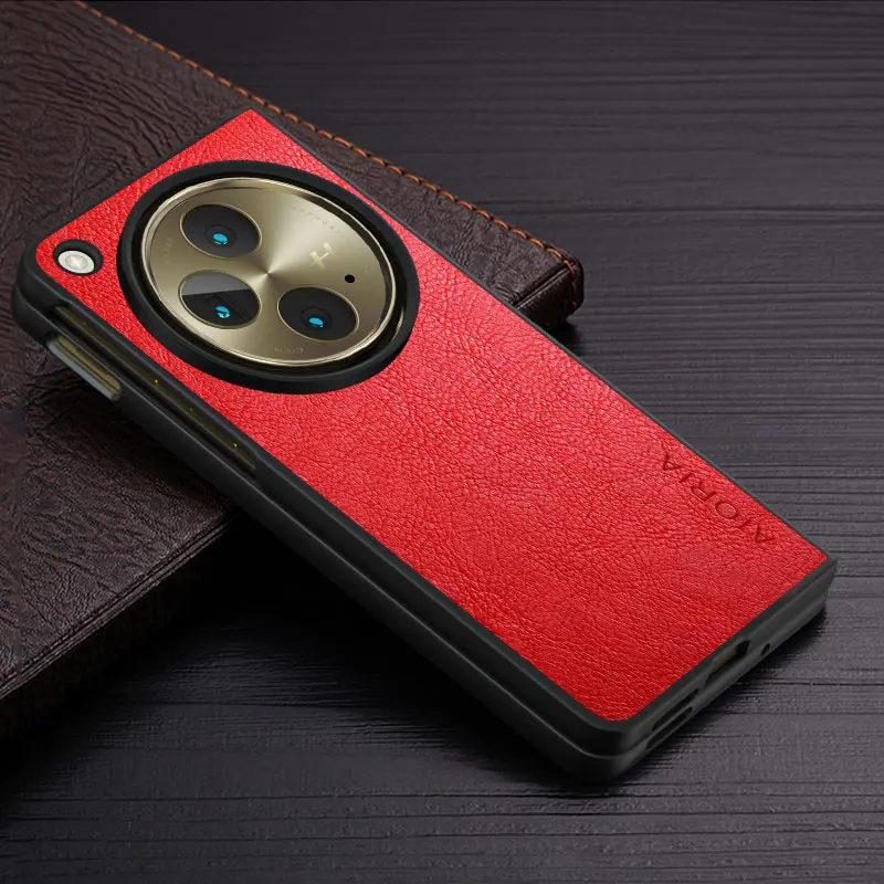 Luxury Vintage PU Leather Case - Solid Color Cover