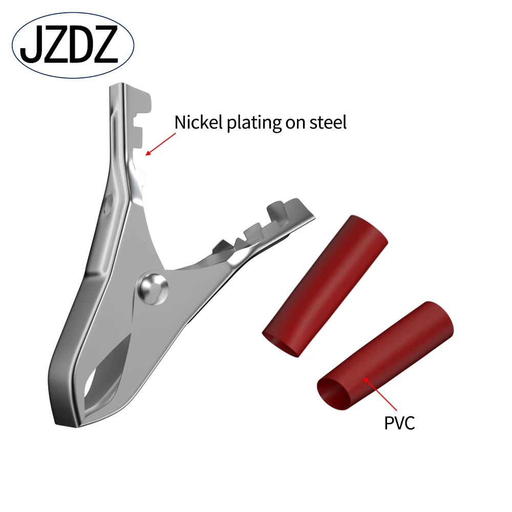 JZDZ 20PCS Insulated Alligator Clips Black Red Crocodile Clamps for Loaded Truck Car Battery Charging Electrical Testing J60012
