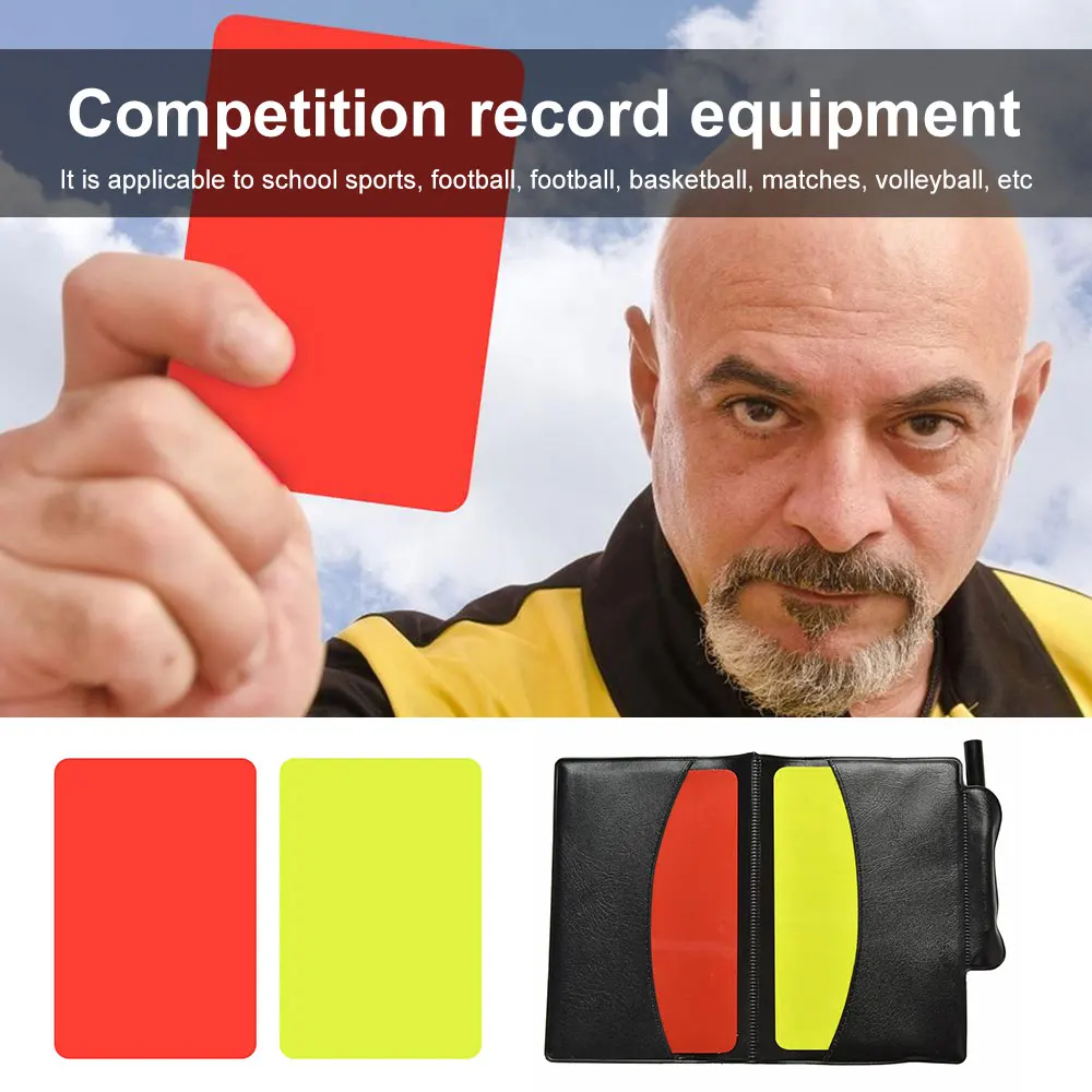 Football Soccer Referee Card Sets Warning Referee Red and Yellow Cards