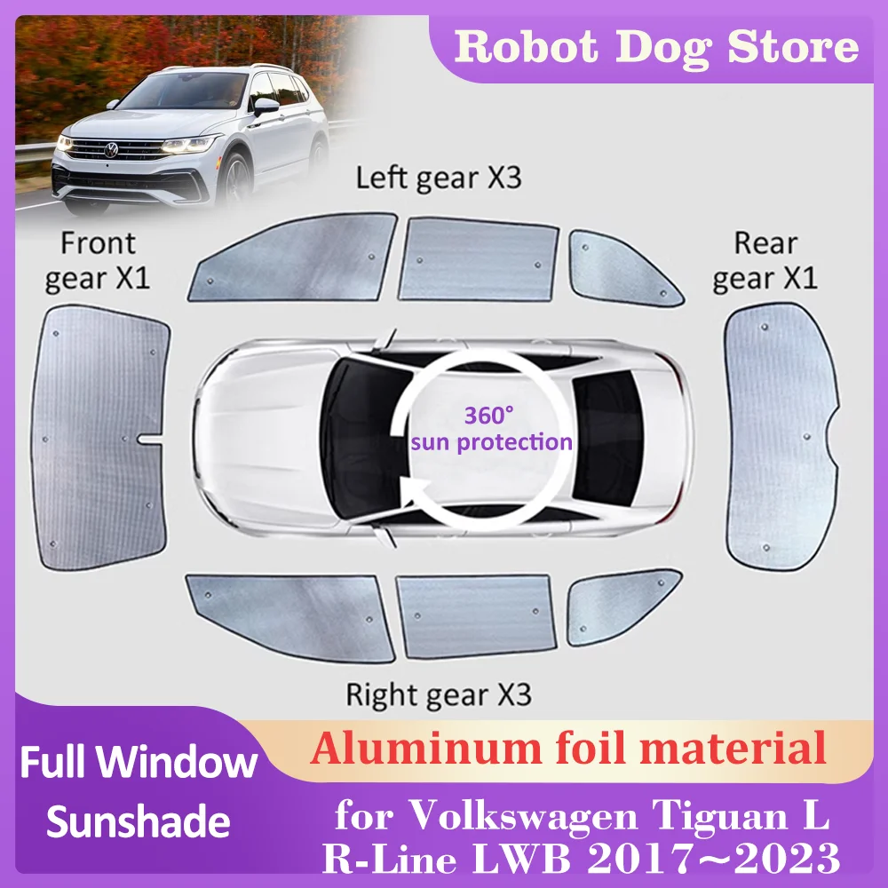 

Солнцезащитные козырьки на крышу для Volkswagen VW Tiguan L R-Line 2017 ~ 2023