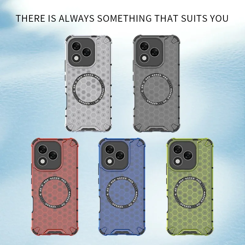 Magnetic Shockproof Clear Phone Case with Air-Cushion and Mag-Safe Compatibility