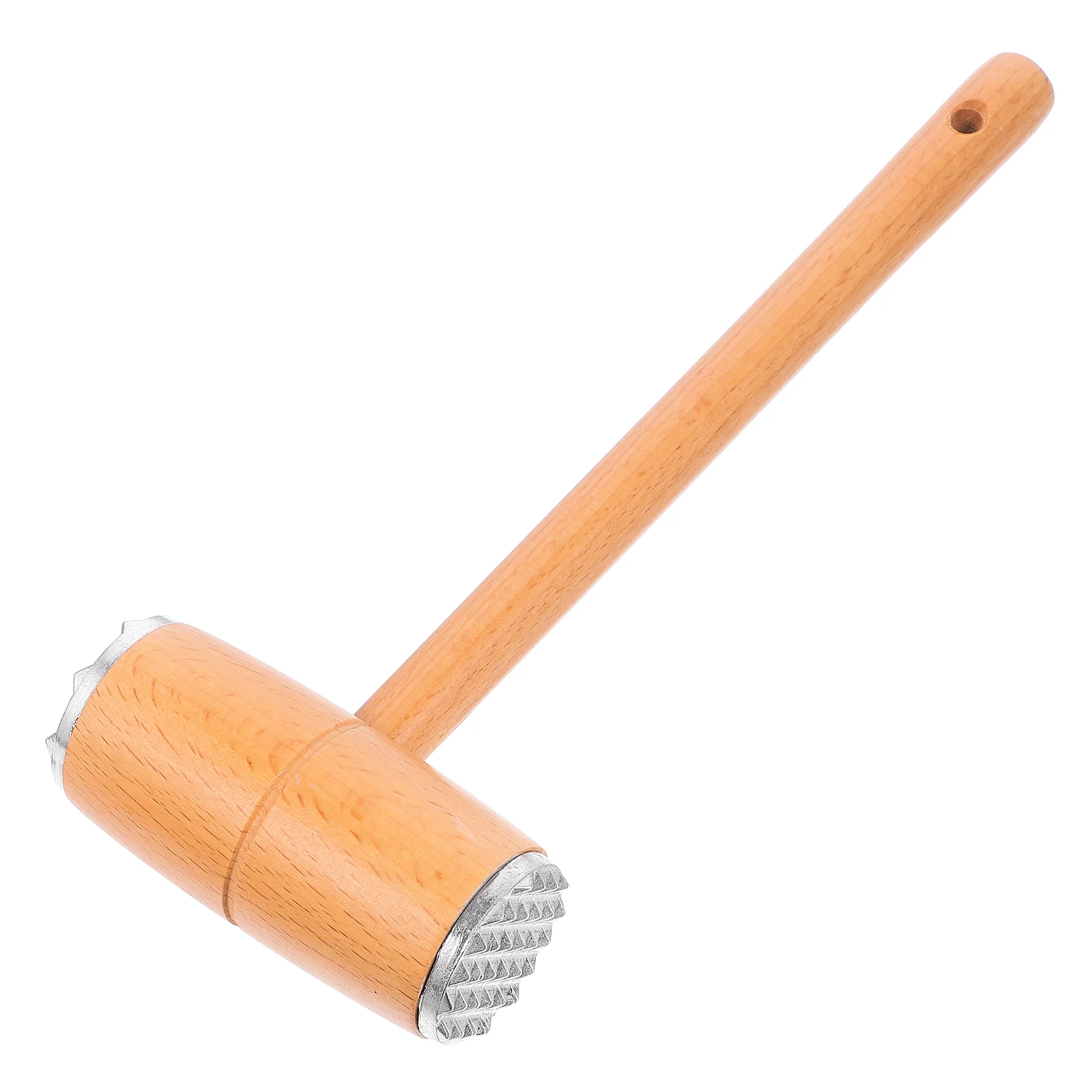 

Wooden Dual-sided Meat Mallet Kitchen Meat Tenderizer Meat Flattening Hammer Tool With Long Handle