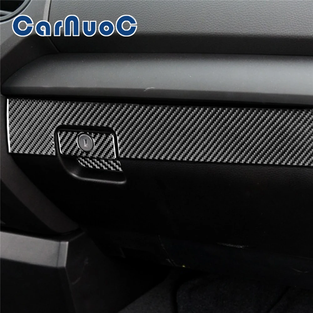 

3pcs Glove Box Decorative Stickers Car Accessories For Toyota Tundra 2014 2015 2016 2017 2018 Auto Carbon Fiber Interior Trim