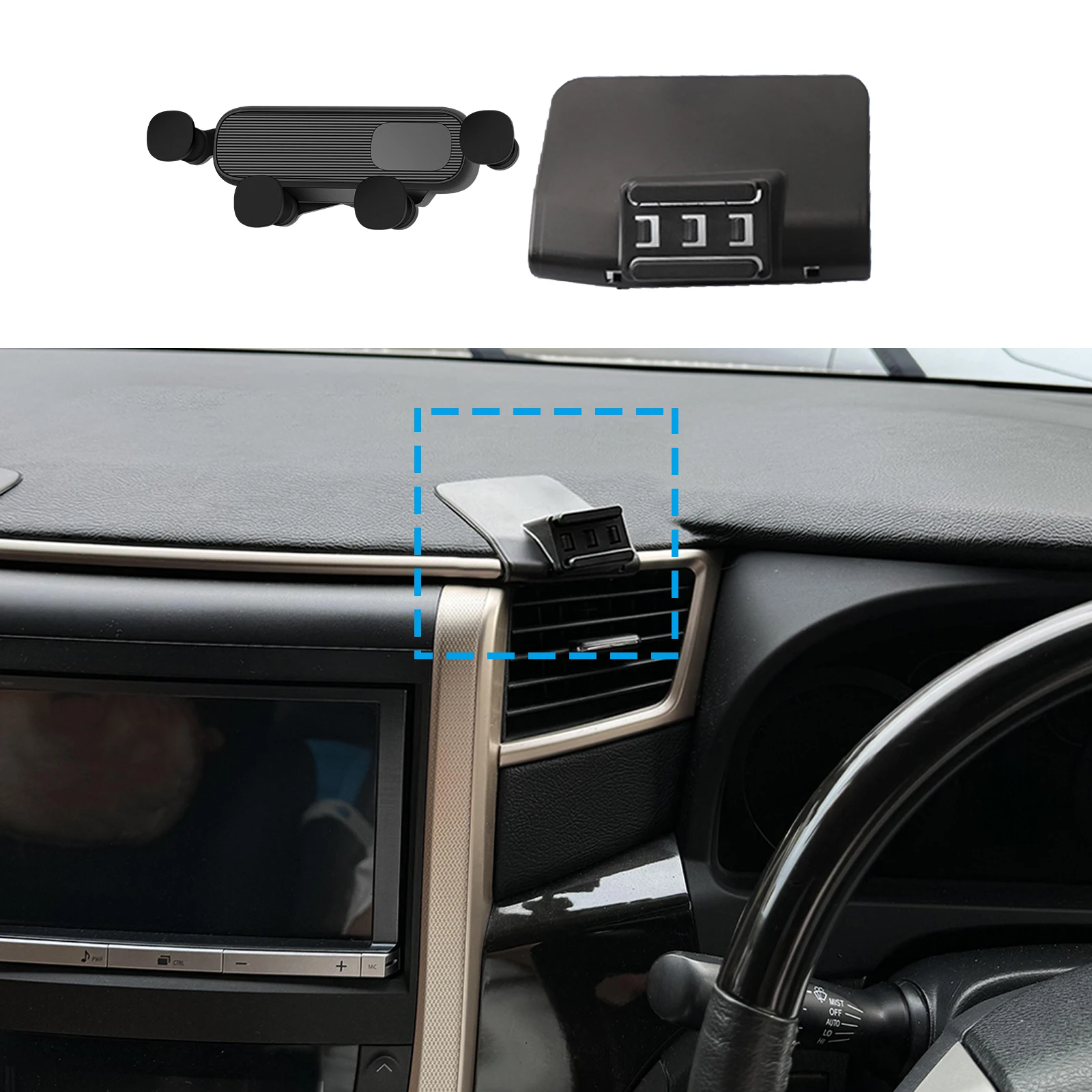 Car Phone Holder for Toyota Alphard Vellfire 20 AH20 2010 2011 2012 2013 2014 GPS Bracket Navigation Stand Auto Accessories
