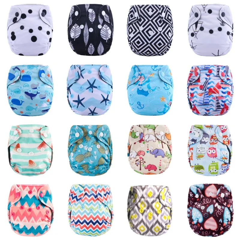 Cloth Diapers Newborn NB Size Ecological Pocket Washable Reusable Bamboo Charcoal Lining
