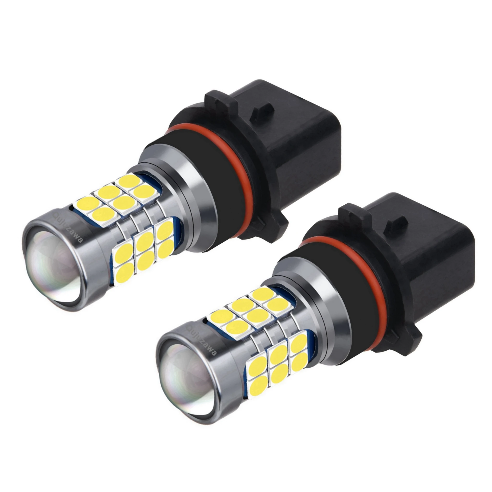 HAISECA P13W LED Fog Light Bulbs – Amber 3000K, 3800LM, AC/DC 9-36V, Non-Polarity For Cars & Trucks (2 Pack)