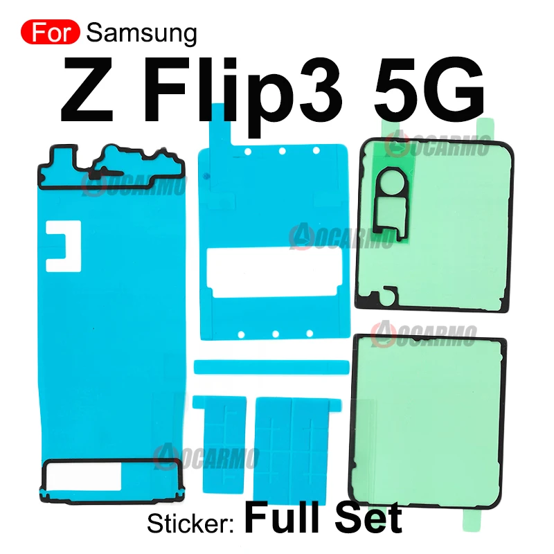 삼성 갤럭시 Z 플립3 5G SM-F7110용 뒷면 커버 접착 접착제 전면 LCD 화면 스티커