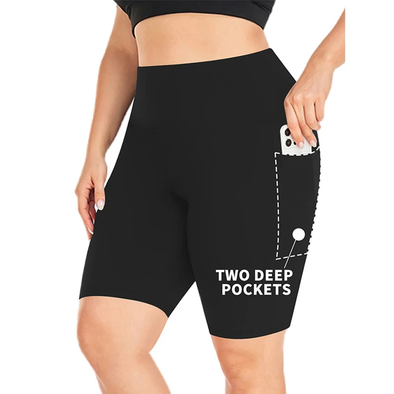 VITALINOVO Women Plus Size Biker Shorts Pockets High Waist Tummy Control Shorts for Yoga Workout Running Volleyball yoga shorts,workout shorts