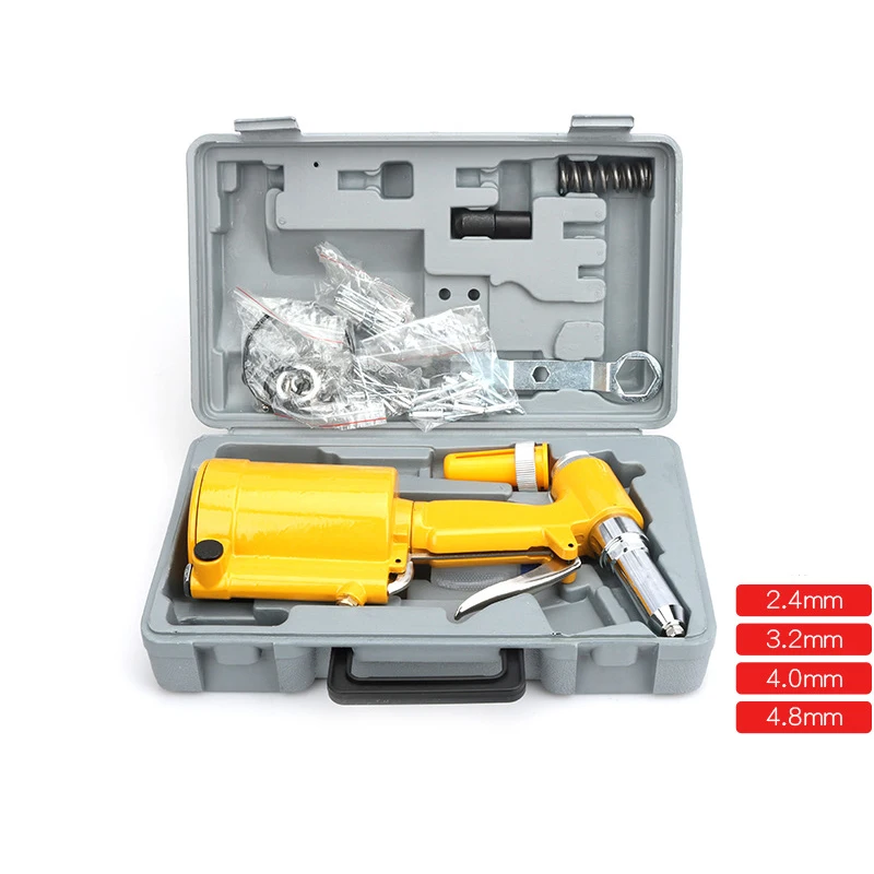 Rivet Gun Rivet Nut Tool Rivet Gun Set Industrial Nail Riveting Tool Pneumatic Three-jaw Air Riveter 2.4/3.2/4.0/4.8 Capacity