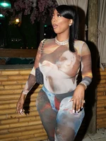 Erica Mesh Full Sleeve O-neck Pant Set 2