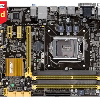 ASUS LGA1150 B85M-G 마더보드 M-ATX, B85M DDR3, 인텔 B85 32GB 데스크탑 USB3.0 SATA3, 정품 중고