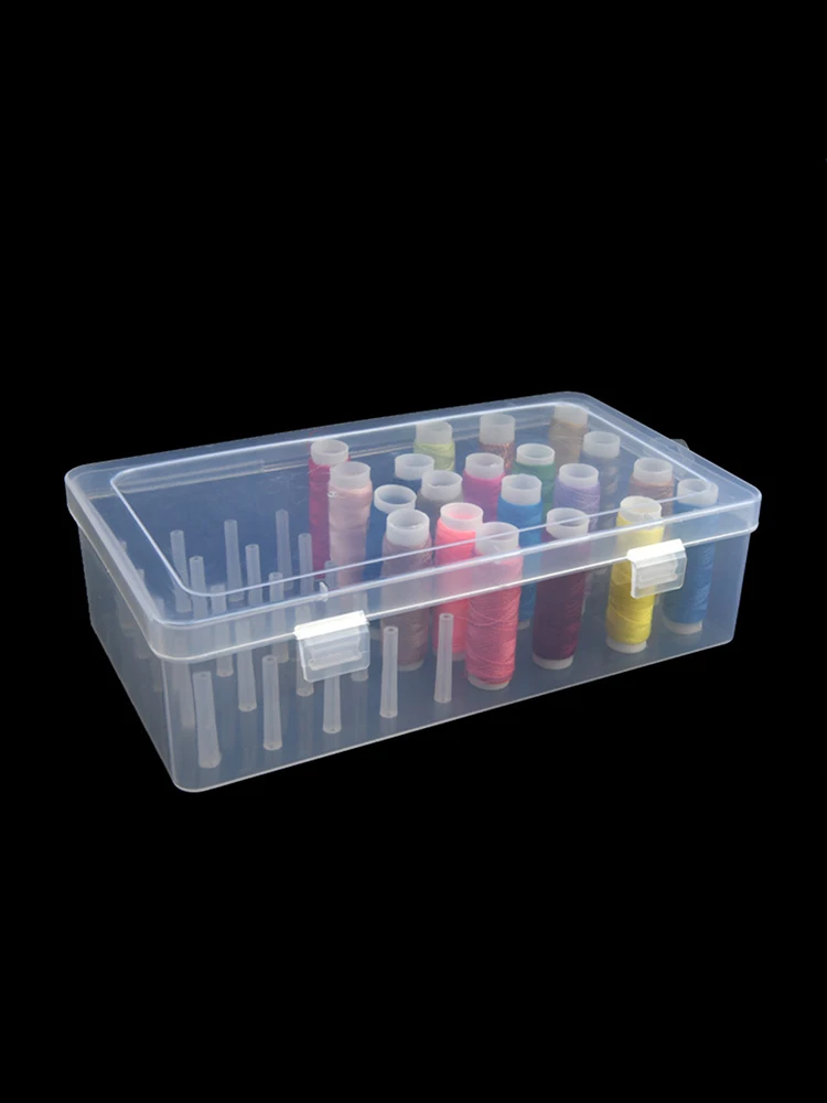 Description Picture 6 of item42 Axis Needle and Thread Box Household Storage Box Multi Functional Transparent Needle and Thread Set Thread Box Sorting