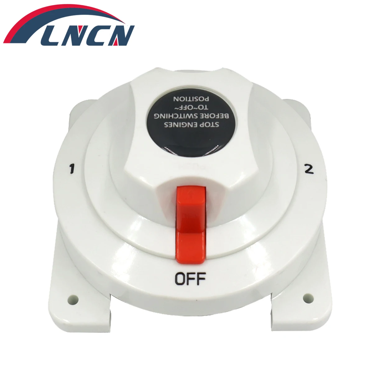 1 Off 2 Entrambi I Bianco Distribuzione Marine Boat Battery Switch Marine Dual Battery Selector Switch Per Camper Barca Rv Motor Turck