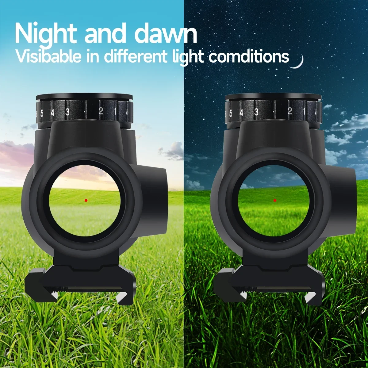 Red Dot Sight Scope Tactical Reflex Sight for Airsoft / Hunting Rifle Scope Adjustable Collimator Weapon Scope for 20mm Rail 3