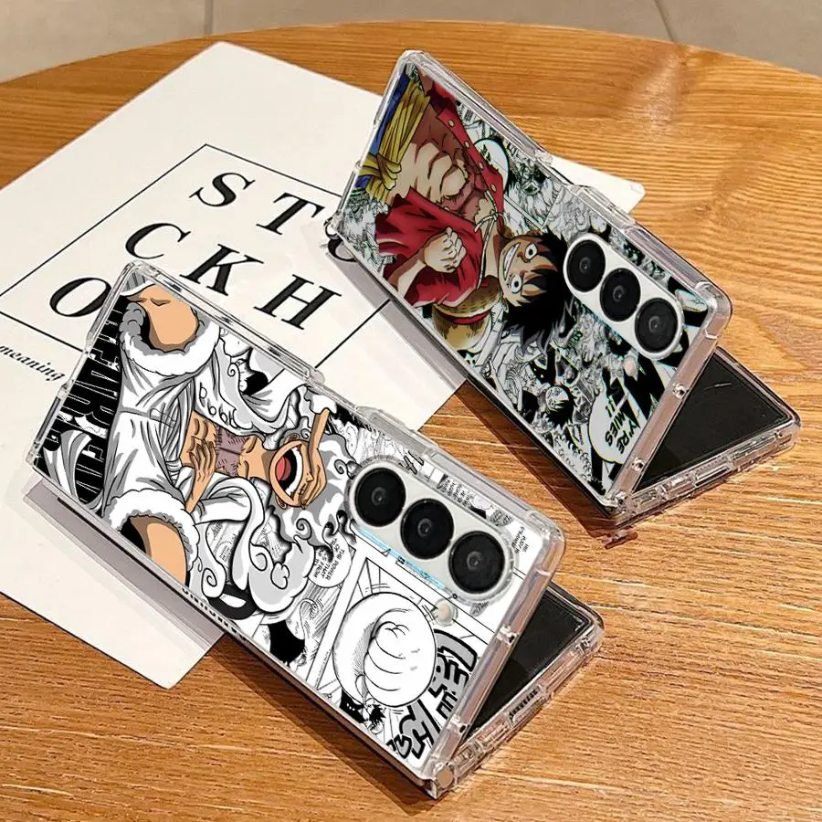 Transparent Soft Phone Cover with Anime O-One Pieces Design