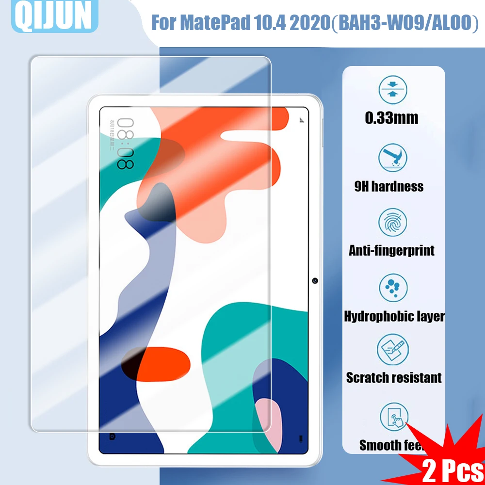 

Пленка из закаленного стекла для планшета Huawei MatePad 10,4 дюйма, 2020, Взрывозащищенная и устойчивая к царапинам, waterpro, 2 шт., стандартная, AL00