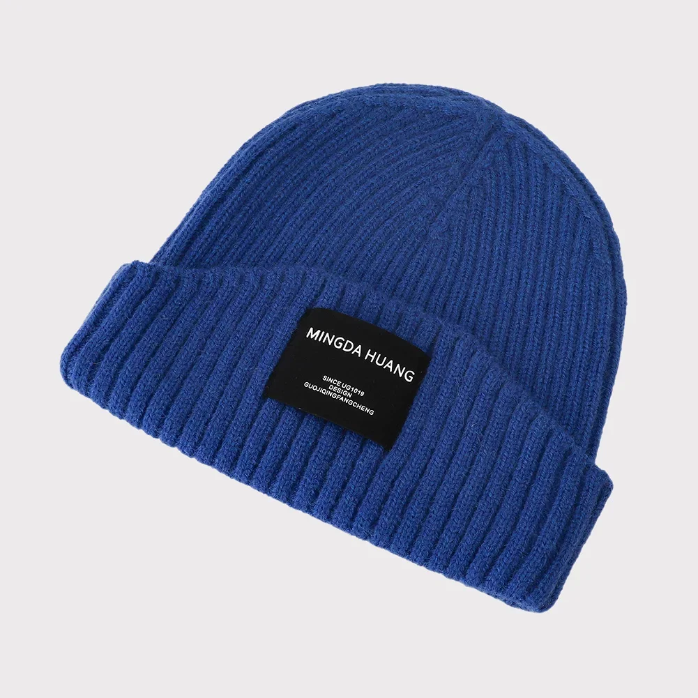 

2023 New Women's Pink Knitted Beanie Hat Bonnet Femme Streetwear Autumn Winter Warm Knit Beanies for Men Women Y2k Accessories