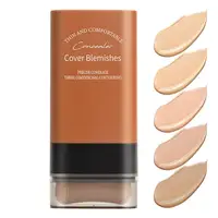Matte Foundation Cream Stick Multi-Use Eraser Makeup Full Coverage Waterproof Lasting Oil-control Cover Acne Base With brush 1