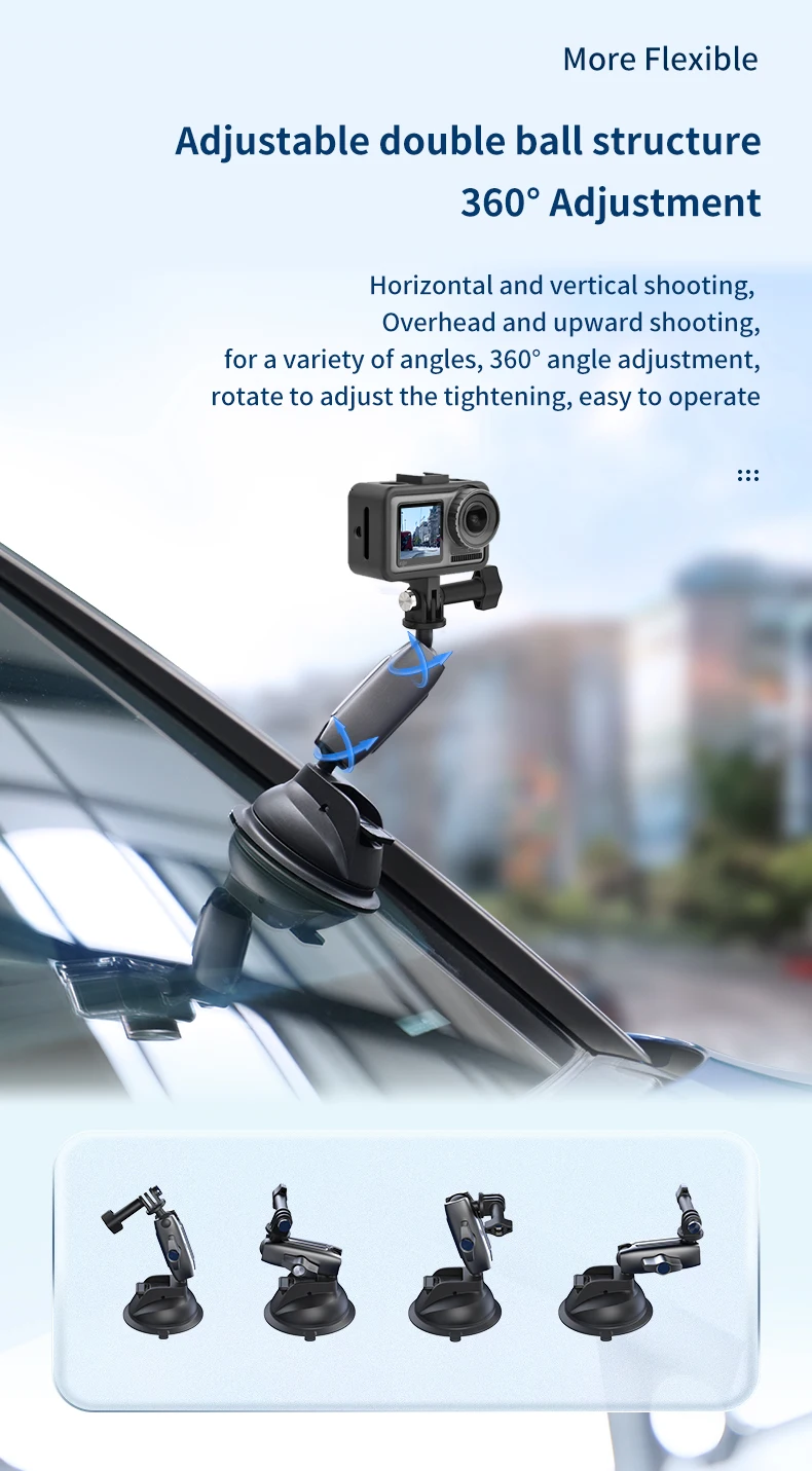 2cr5 batteries TELESIN Gravity Car Phone Camera Holder Suction Cup Adjustable Universal Holder Stand GPS Mount For GoPro Insta360 Dji Action 2 usb charger camera