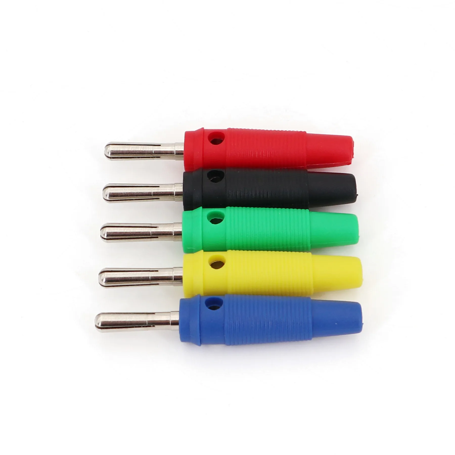 10Pcs Brass Nickel-Plated Stackable High Current Banana Plug Connectors